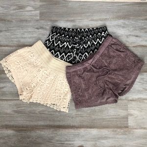 3 for $12, cream, lavender, and black/white. XS/S